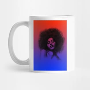 perfect afro;  Charcoal drawing, digital edited Mug